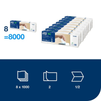 Servetter 500/fp | 2-lag | Tork Pre N4 | vit | 8st