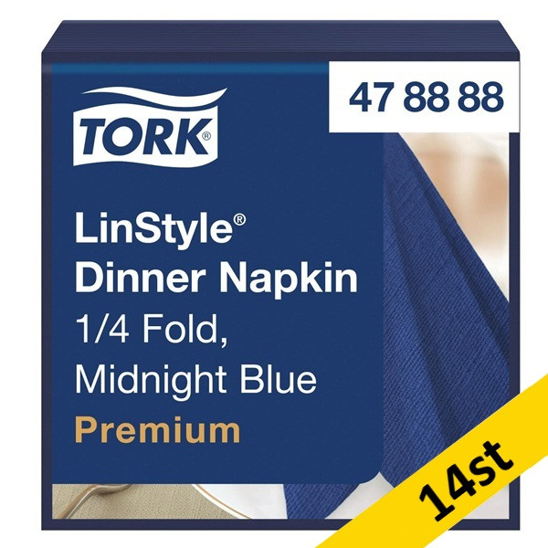 Servetter 50/fp | 1-lag | Tork LinStyle | blå | 14st SE200381 - 1