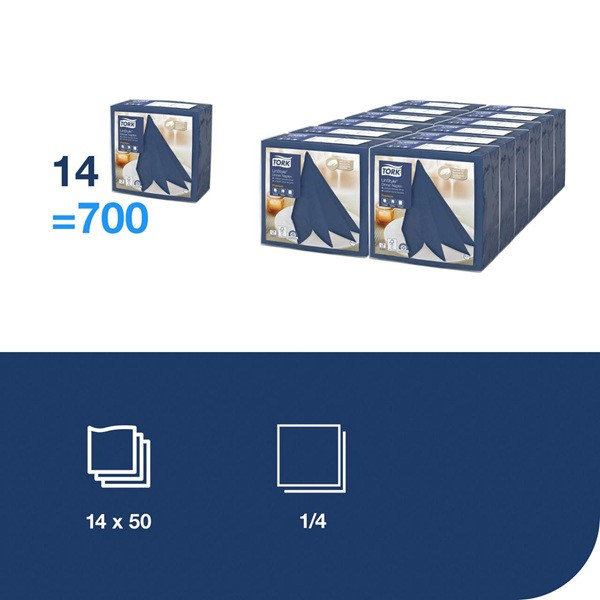 Servetter 50/fp | 1-lag | Tork LinStyle | blå SE200380 - 2