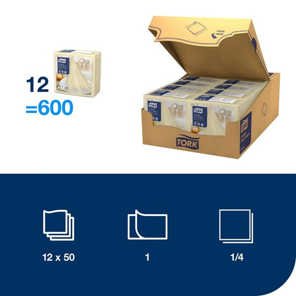 Servetter 50/fp | 1-lag | Tork LinStyle | champagne | 12st SE200378 - 2