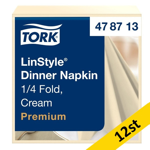 Servetter 50/fp | 1-lag | Tork LinStyle | creme | 12st SE200374 - 1