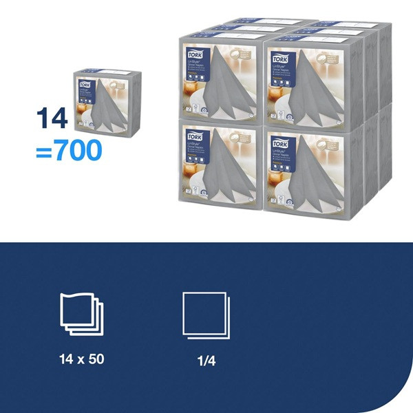 Servetter 50/fp | 1-lag | Tork LinStyle | grå | 14st SE200371 - 2