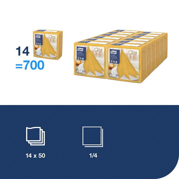 Servetter 50/fp | 1-lag | Tork LinStyle | gul SE200364 - 2