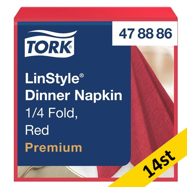 Servetter 50/fp | 1-lag | Tork LinStyle | röd | 14st SE200356 - 1