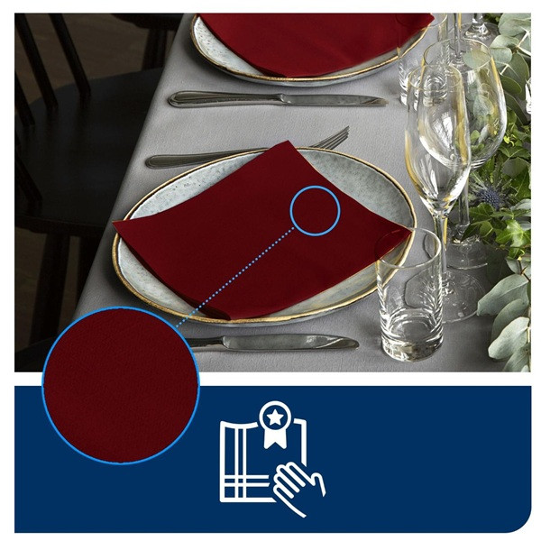 Servetter 50/fp | 1-lag | Tork LinStyle | vinröd | 14st SE200350 - 3