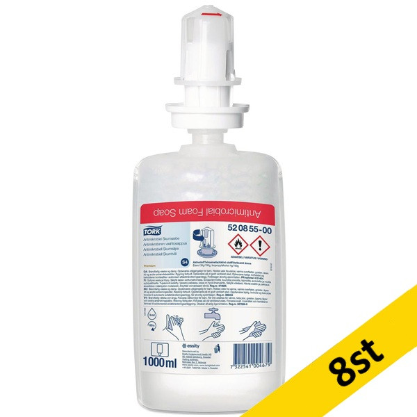 Skumtvål 1L | Tork S4 Antimikrobiell | vit | 8st SE200239 - 1