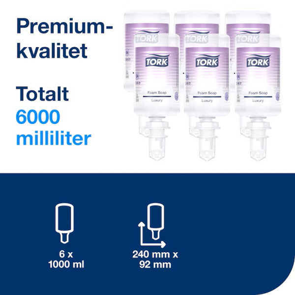 Skumtvål 1L | Tork S4 Pre Luxury | vit STO05188 - 5