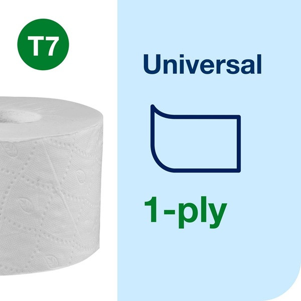 Toalettpapper 1-lag | 143m | Tork Uni T7 | vit | 24st SE200181 - 3
