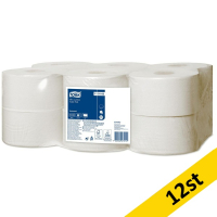 Toalettpapper 1-lag | 240m | Tork Uni T2 | vit | 12st SE200190