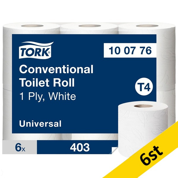 Toalettpapper 1-lag | 50m | Tork Uni T4 | vit | 6st SE200187 - 1