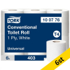 Toalettpapper 1-lag | 50m | Tork Uni T4 | vit | 6st SE200187 - 1