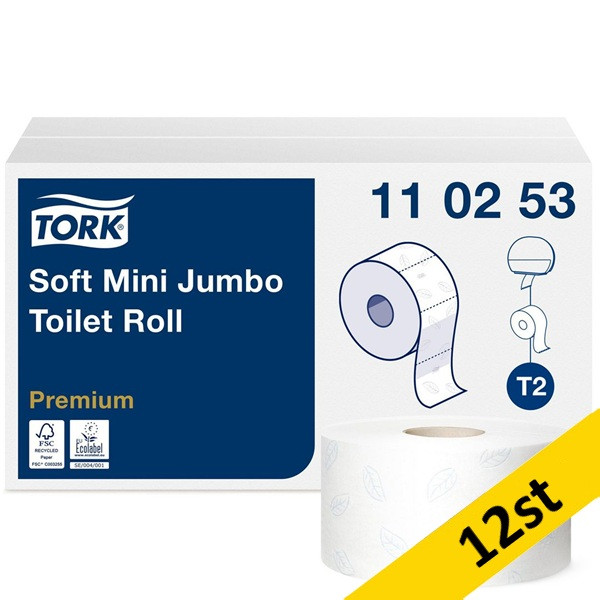 Toalettpapper 2-lag | 170m | Tork Pre T2 | vit | 12st SE200210 - 1