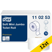 Toalettpapper 2-lag | 170m | Tork Pre T2 | vit | 12st SE200210