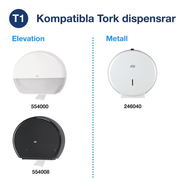 Toalettpapper 2-lag | 360m | Tork Jumbo T1 | vit | 6st STO00118 - 5