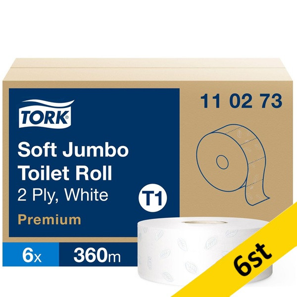 Toalettpapper 2-lag | 360m | Tork Pre T1 | vit | 6st SE200212 - 1