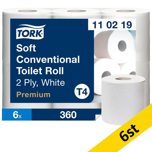 Toalettpapper 2-lag | 50m | Tork Pre T4 | vit | 6st SE200207 - 2