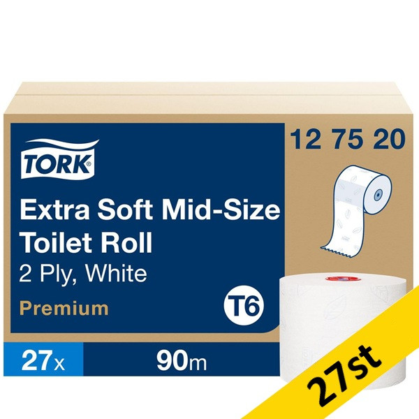 Toalettpapper 2-lag | 90m | Tork Pre T6 | vit | 27st SE200200 - 1