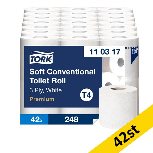 Toalettpapper 3-lag | 34m | Tork Pre T4 | vit | 42st SE200205 - 1