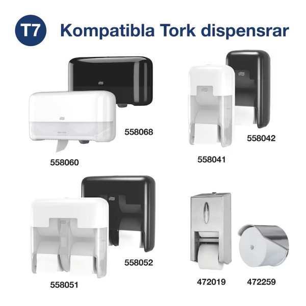Toalettpapper 3-lag | 63m | Tork Pre T7 | vit | 18st STO05328 - 4