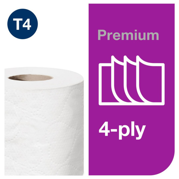Toalettpapper 4-lag | 18m | Tork Pre T4 | vit | 42st SE200956 - 3