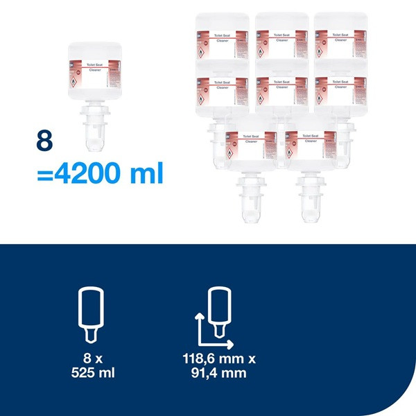 Toalettsitsrengöring 525ml | Tork S5 Mini | 8st SE200180 - 2