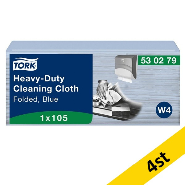 Torkduk 105/fp | Tork W4 | kraftig | blå | 4st SE200461 - 1