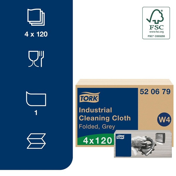 Torkduk 120/fp | Tork W4 | flexibel | grå SE200465 - 2