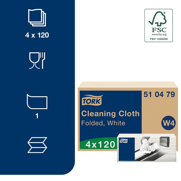 Torkduk 120/fp | Tork W4 | mjuk | vit SE200449 - 2