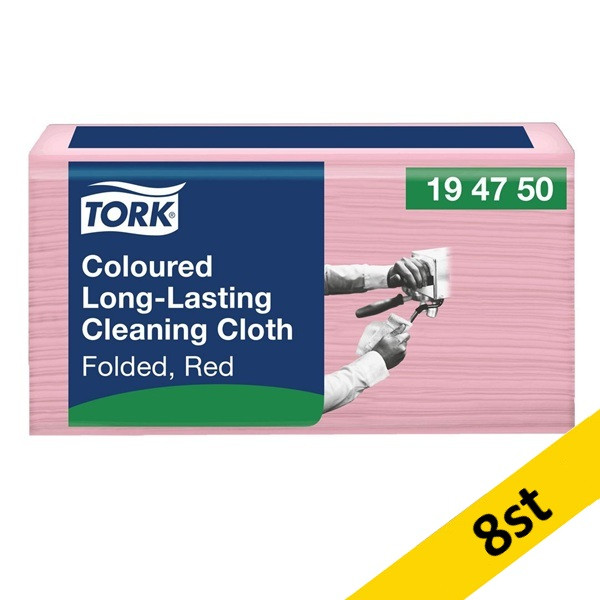 Torkduk 40/fp | Tork Pre W8 | slitstark | röd | 8st SE200481 - 1