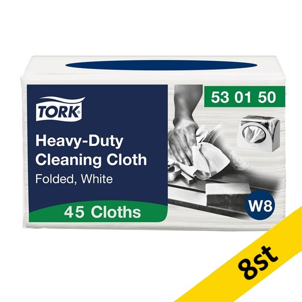 Torkduk 45/fp | Tork Pre W8 | kraftig | vit | 8st SE200487 - 1