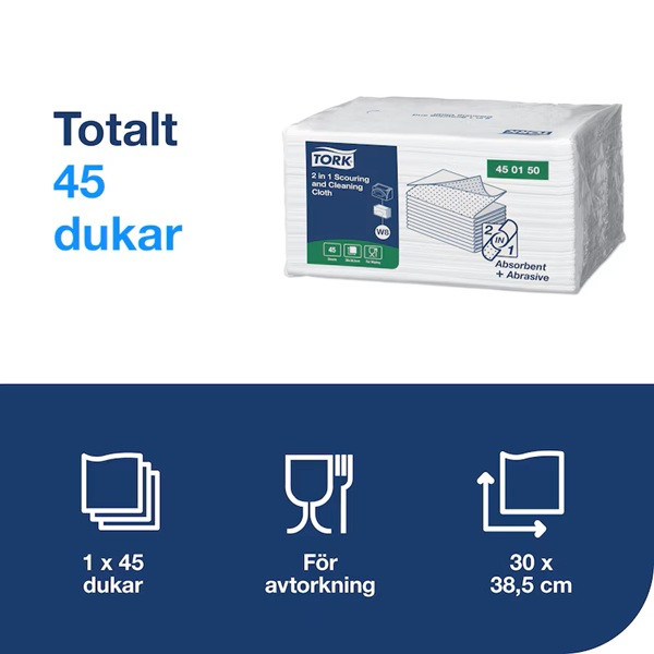 Torkduk 45/fp | Tork W8 | 2-i-1 | vit SE200513 - 4