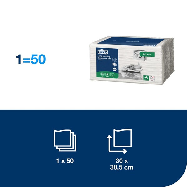 Torkduk 50/fp | Tork Pre W8 | slitstark | vit SE200477 - 2