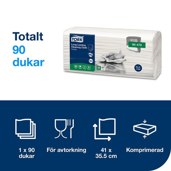 Torkduk 90/fp | Tork W4 | slitstark | vit SE200446 - 2