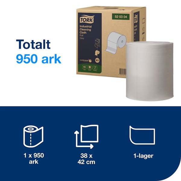 Torkduk på rulle | 950ark | Tork Pre W1 | flexibel | grå SE200506 - 5