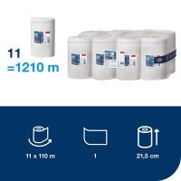 Torkrulle 1-lag | 110m | Tork Adv M1 | vit | 11st SE200176