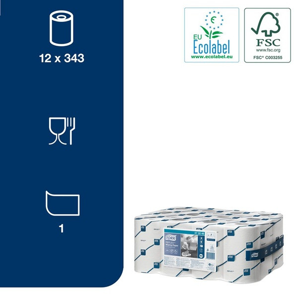 Torkrulle 1-lag | 120m | Tork Adv M3 Reflex | vit | 12st SE200172 - 3