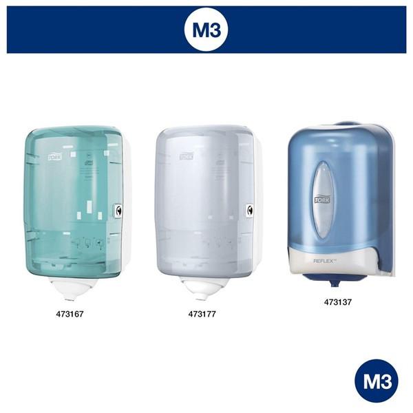 Torkrulle 1-lag | 120m | Tork Adv M3 Reflex | vit | 12st SE200172 - 4