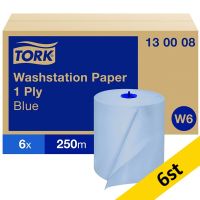 Torkrulle 1-lag | 250m | Tork Basic W6 | blå | 6st SE200155