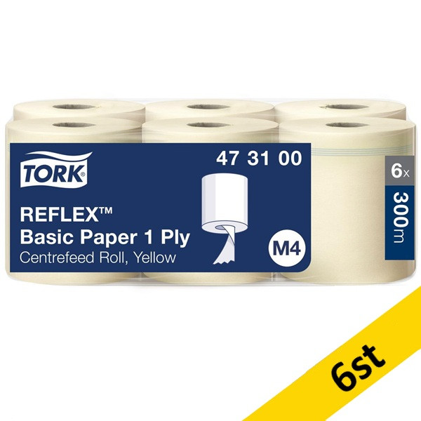 Torkrulle 1-lag | 300m | Tork Uni M4 Reflex | gul | 6st SE200140 - 1