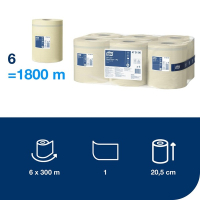 Torkrulle 1-lag | 300m | Tork Uni M4 Reflex | gul | 6st SE200140