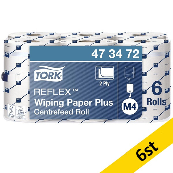 Torkrulle 2-lag | 150m | Tork Adv M4 Reflex | vit | 6st SE200168 - 1