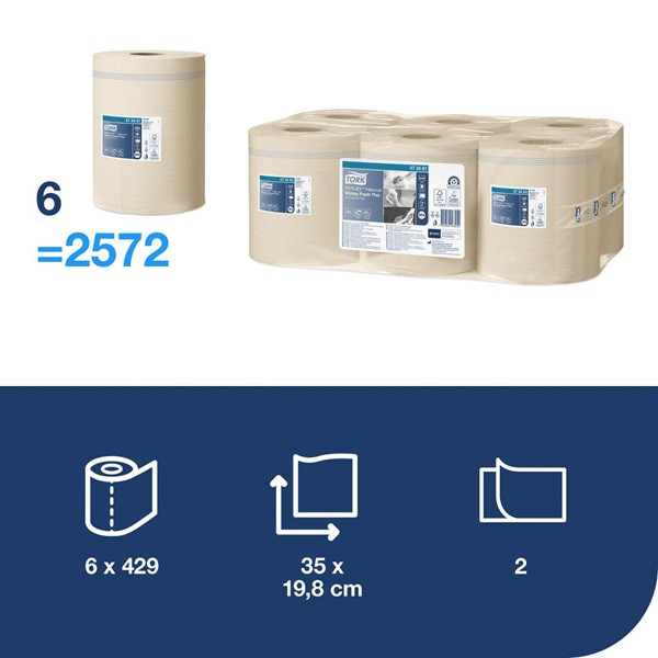 Torkrulle 2-lag | 150m | Tork M4 Reflex | natur | 6st SE200151 - 2