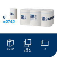 Torkrulle 2-lag | 160m | Tork Adv M2 | vit | 6st SE200174