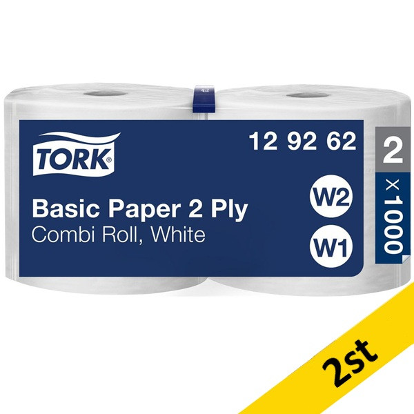 Torkrulle 2-lag | 340m | Tork Basic W1/2 Uni | vit | 2st SE200156 - 1