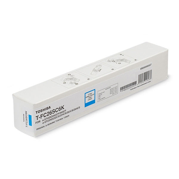 Toshiba T-FC26SC6K cyan toner hög kapacitet (original) 6B000000557 078900 - 1