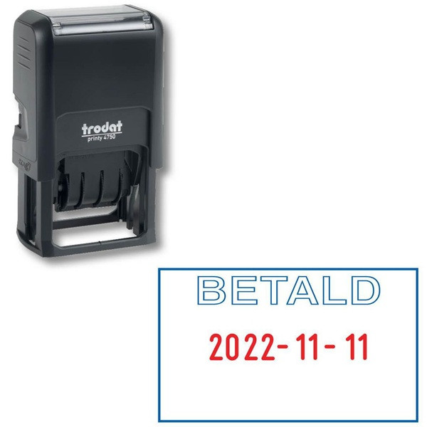 Datumstämpel med standardtext BETALD | Trodat Printy 4750/L2 SE000150 - 1