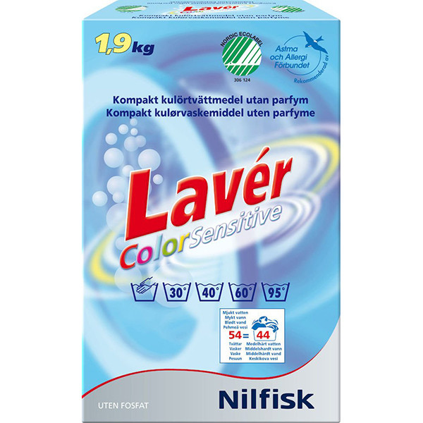 Tvättmedel | Nilfisk Lavér Color Sensitive | 1.9kg  360265 - 1