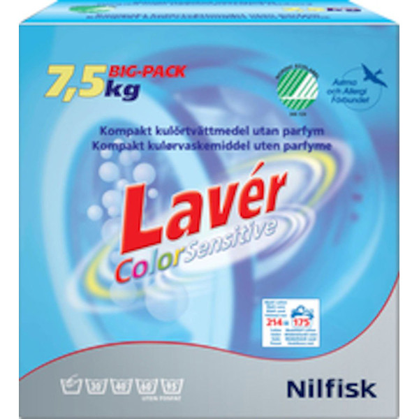 Tvättmedel | Nilfisk Lavér Color Sensitive | 7.5kg  360264 - 1