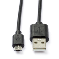 USB-A till Micro USB-kabel | 0,5meter svart 93922 CCGP60500BK05 K010201012