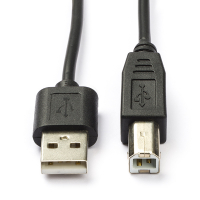 USB-A till USB-B-kabel | 1m svart 96185 CCGP60100BK10 K5255.1 N010204007